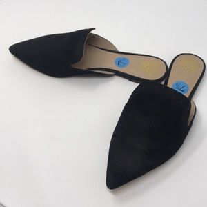 Vince Camuto Black Suede Mules 7.5